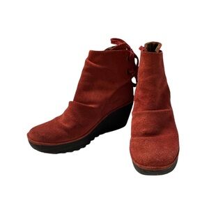 Fly London Red Ankle Boots